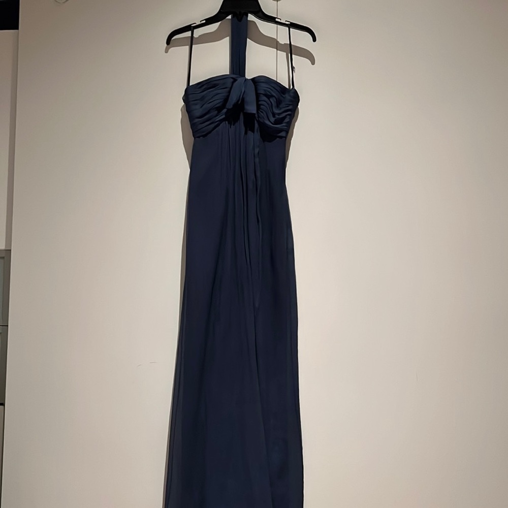 Lux Twill Sleeveless Sheath Dress- French Blue main image 1
